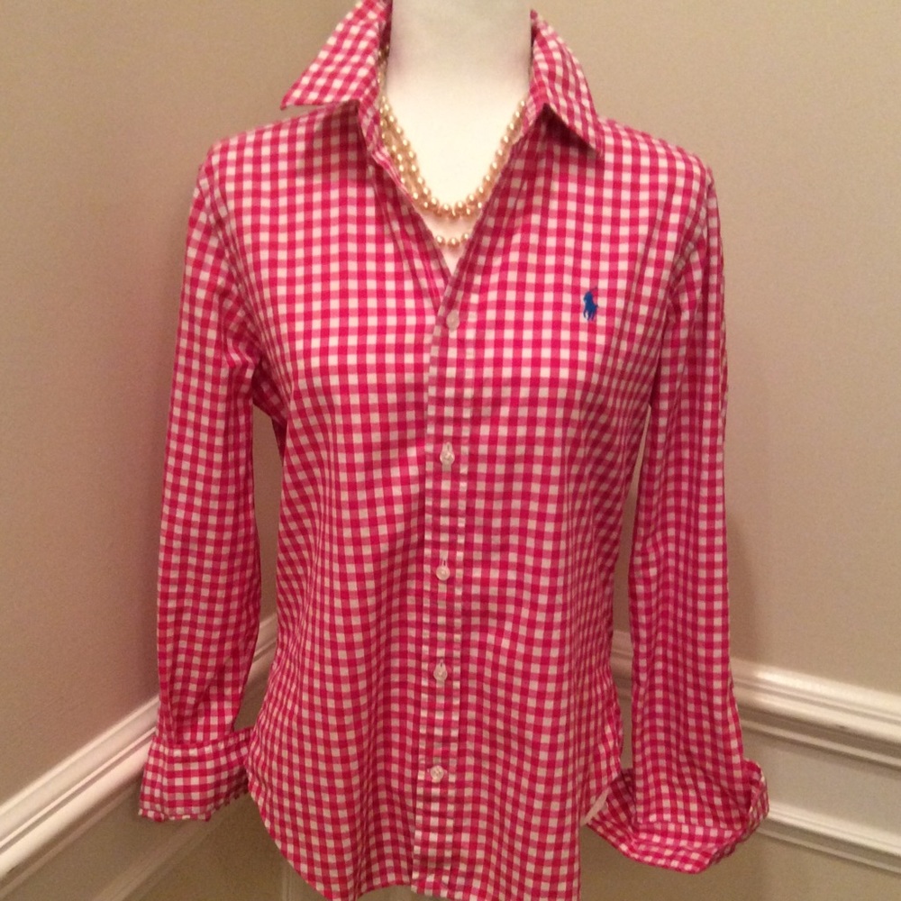 Ralph Lauren Sport Pink Gingham Button Down